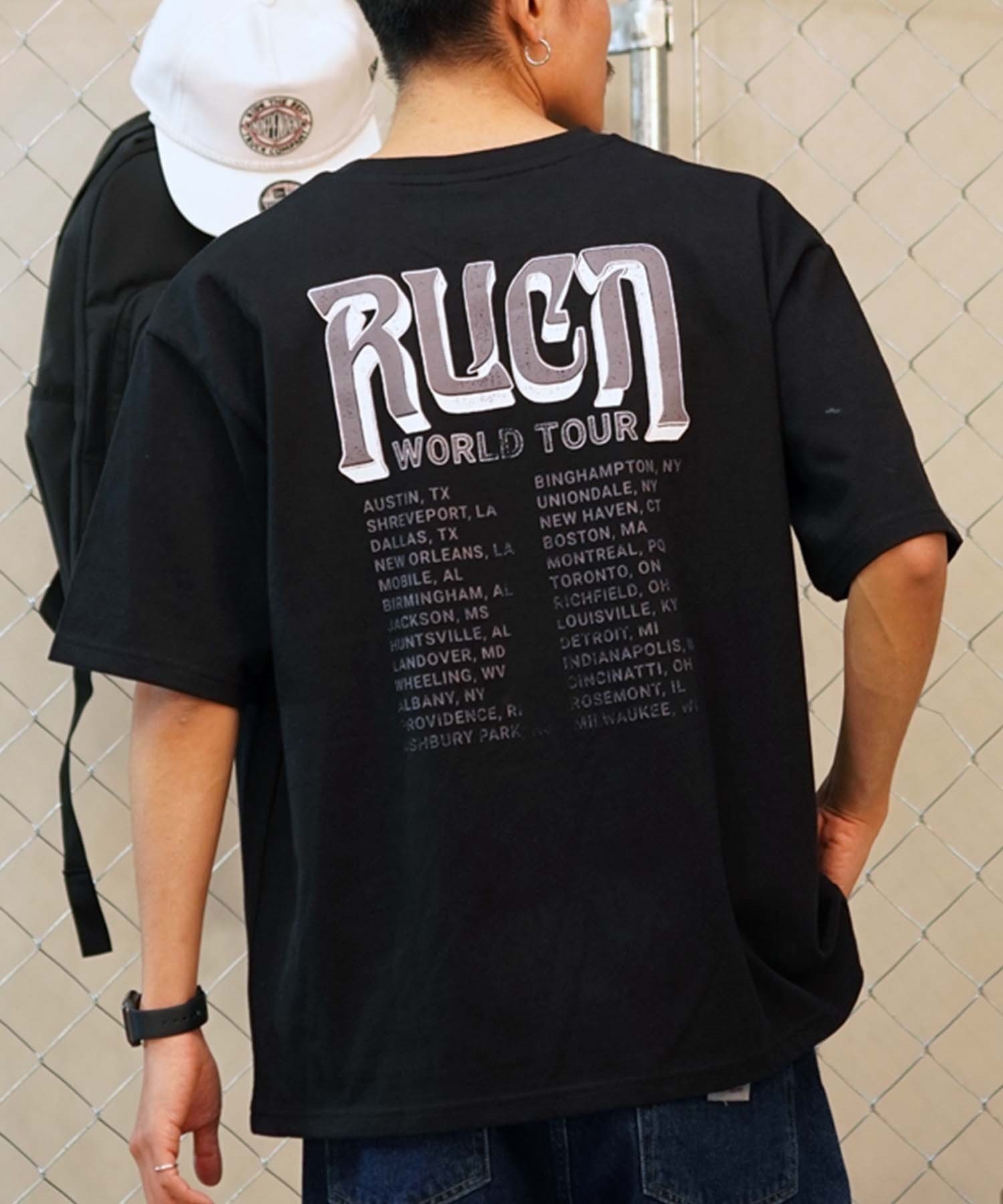 【クーポン対象】【ムラサキスポーツ限定】RVCA ルーカ RVCA TOUR TEE メンズ 半袖 Tシャツ バックプリント BE041-P23(BLK-S)