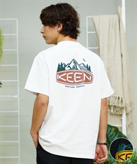 【ムラサキスポーツ限定】KEEN キーン メンズ Tシャツ 半袖 バックプリント ロゴ 1029895 1029896(WHITE-S)