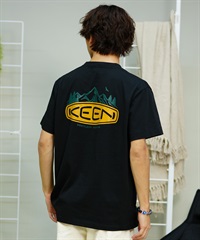 【マトメガイ対象】【ムラサキスポーツ限定】KEEN キーン メンズ Tシャツ 半袖 バックプリント ロゴ 1029895 1029896(BLACK-S)