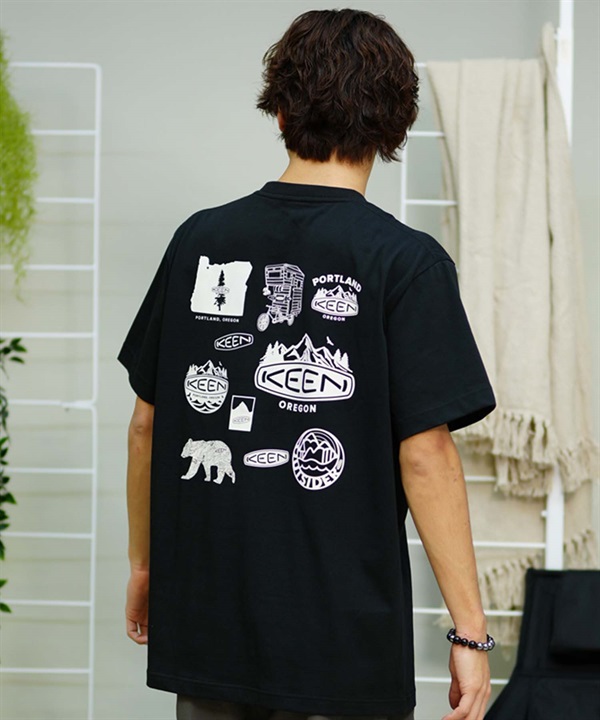 【ムラサキスポーツ限定】KEEN キーン メンズ Tシャツ 半袖 バックプリント ロゴ ボックスシルエット 1029897 1029898