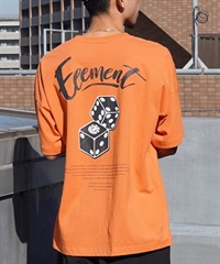 ELEMENT エレメント メンズ 半袖 Tシャツ オーバーサイズ ダイスロゴ バックプリント サイコロモチーフ ヴィンテージ風 かすれプリント BE021-252