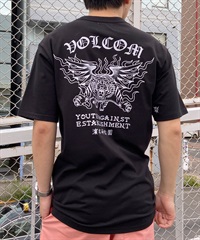 VOLCOM ボルコム メンズ 半袖 Tシャツ バックプリント ヘビーウェイト タイガー 虎 モチーフ AF312400