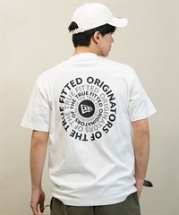 NEW ERA ニューエラ SS CT TEE CIRCLE OOTTF メンズ Tシャツ 半袖 定番 ロゴ バックプリント 14121902(WHI-M)