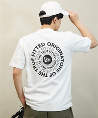 NEW ERA ニューエラ SS CT TEE CIRCLE OOTTF メンズ Tシャツ 半袖 定番 ロゴ バックプリント 14121902(WHI-M)