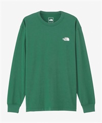 THE NORTH FACE ザ・ノース・フェイス メンズ ロングスリーブバックスクエアロゴティー 長袖 Tシャツ ロンT TNFグリーン NT32442 TG(TG-M)