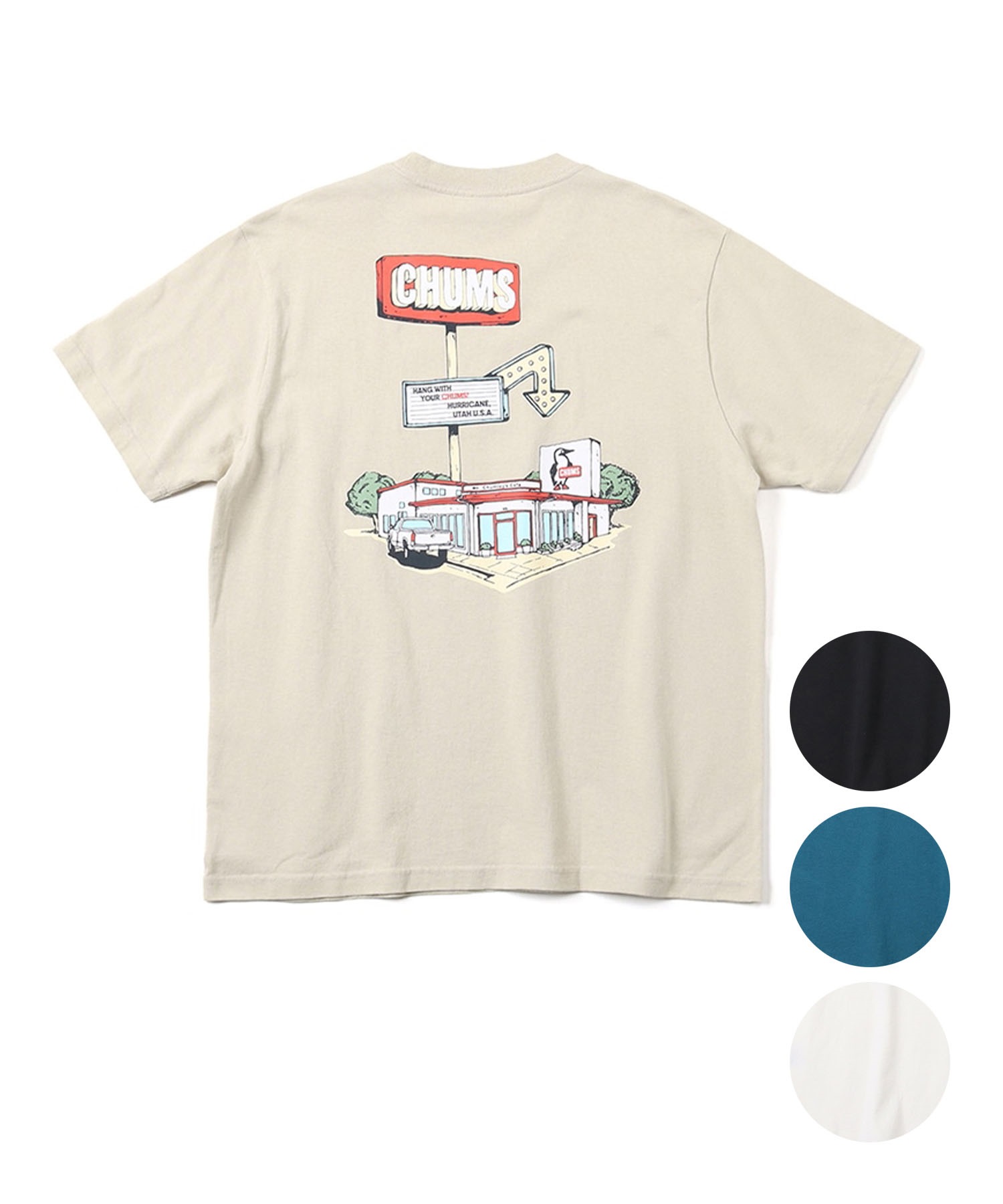 チャムス　CHUMS 半袖つなぎ CHUMS チャムス CHUMS Factory T-Shirt チャムス ファクトリー Tシャツ