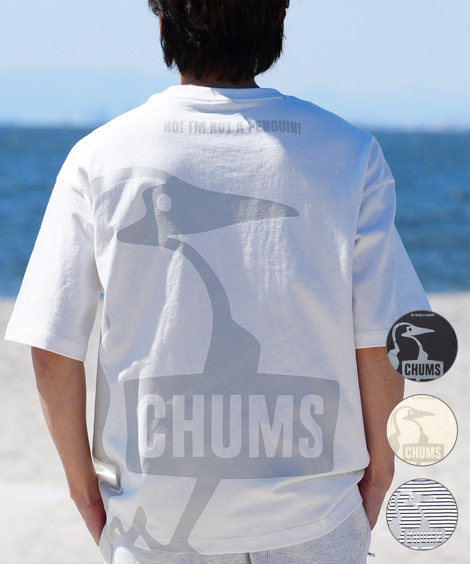 CHUMS チャムス メンズ 半袖 Tシャツ ブービーバード ビッグロゴ