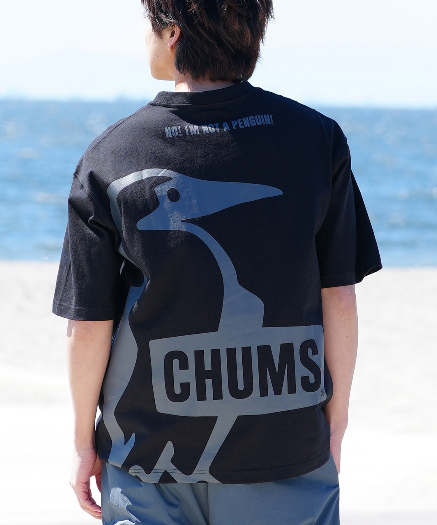 CHUMS チャムス メンズ 半袖 Tシャツ ブービーバード ビッグロゴ