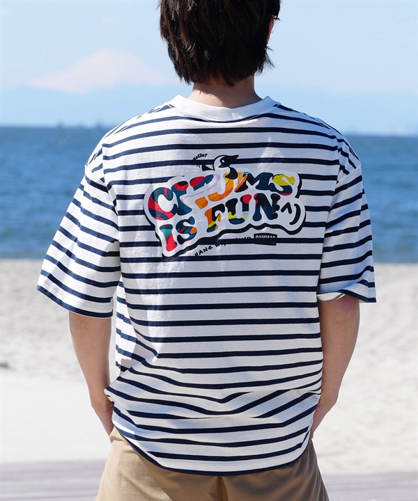 CHUMS チャムス メンズ Tシャツ 半袖 ロゴ ブービーバード マーブル柄 バックプリント オーバーサイズ CH01-2357