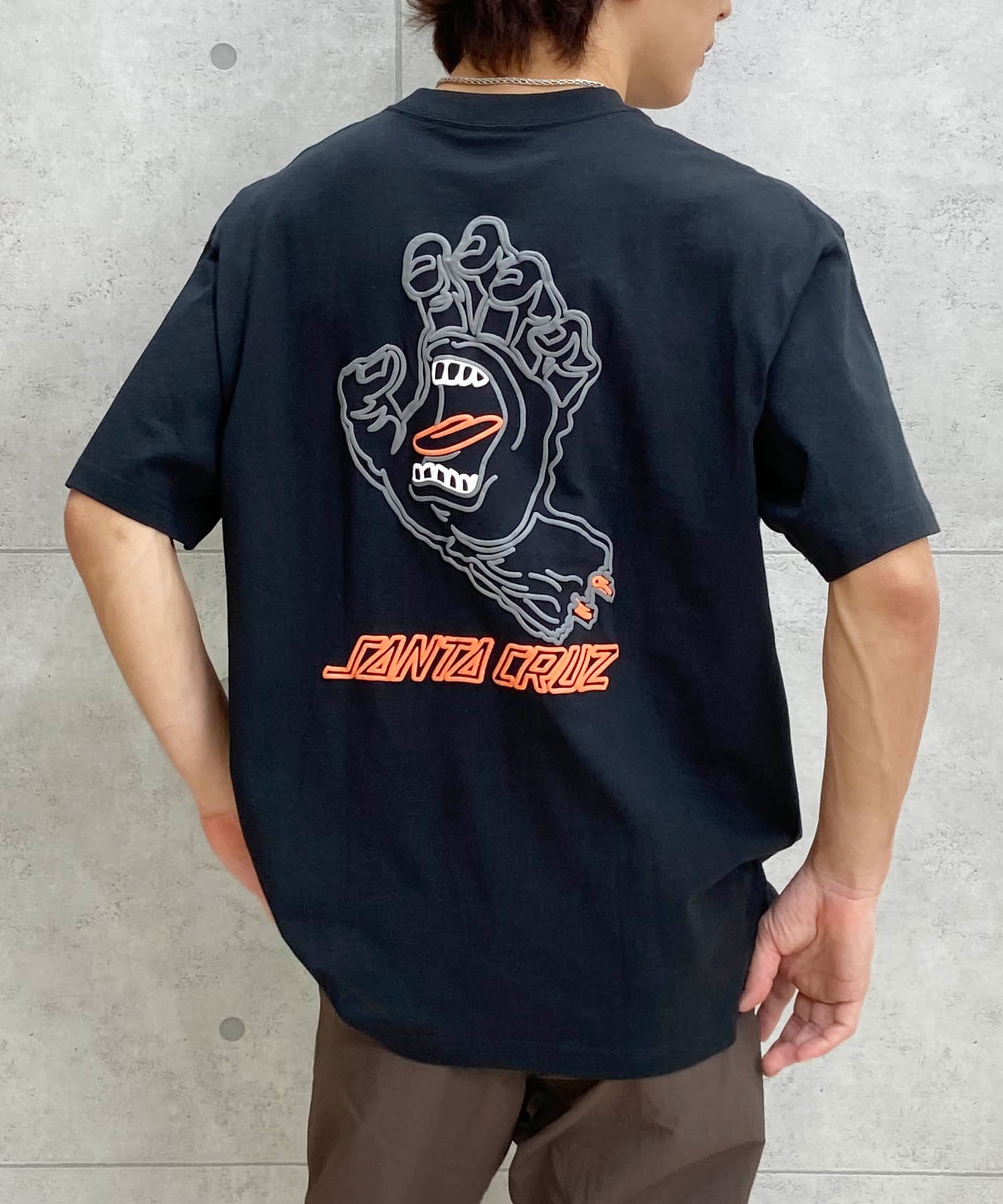 【マトメガイ対象】SANTACRUZ サンタクルーズ メンズ 半袖 Tシャツ バックプリント ボックスシルエット 502241408 ムラサキスポーツ限定(OFFBK-M)