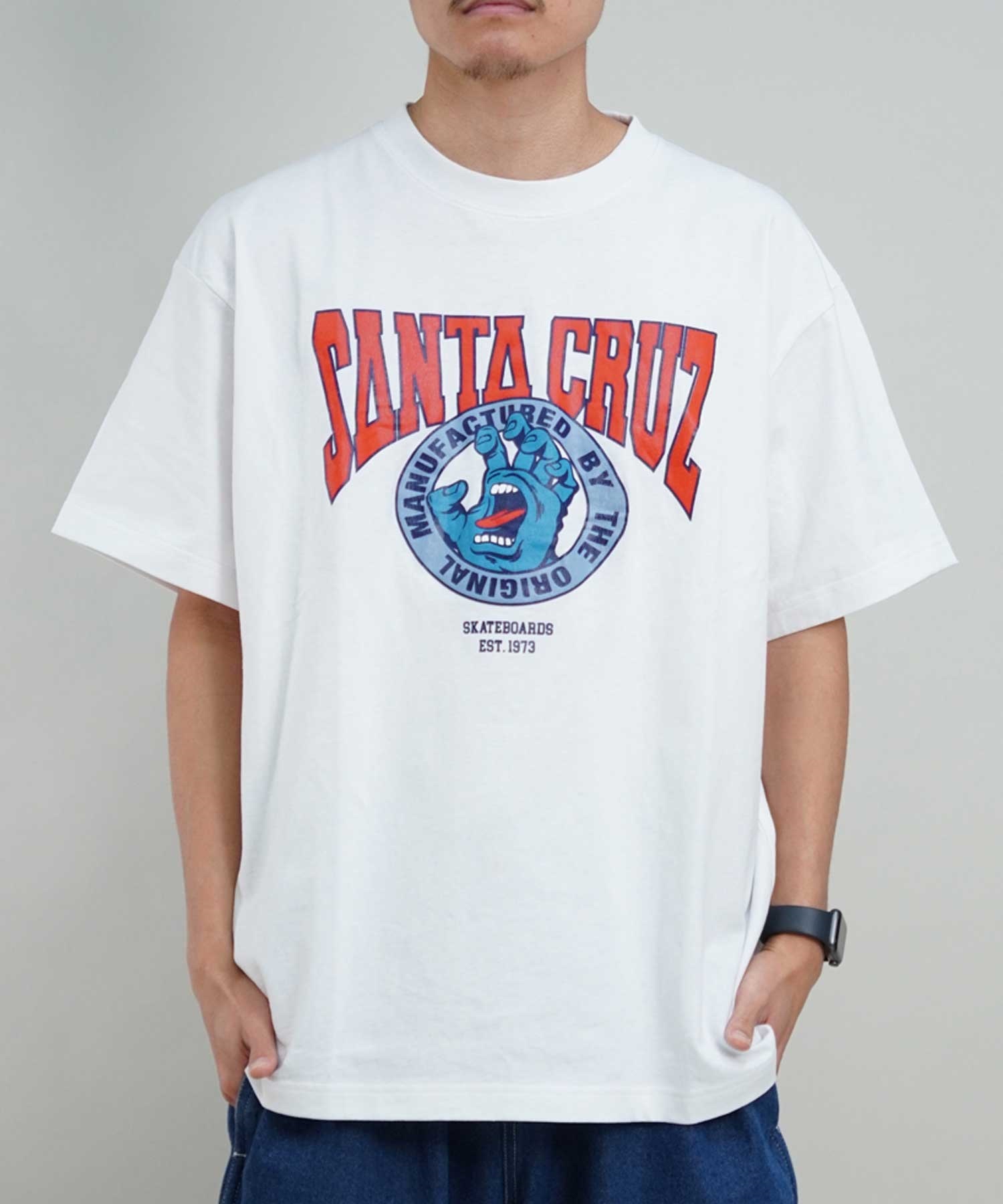 【ムラサキスポーツ限定】 SANTACRUZ サンタクルーズ Tシャツ クルーネック メンズ 半袖 Tシャツ 502241413(WHITE-M)