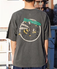 【クーポン対象】ELEMENT エレメント メンズ Tシャツ 半袖 バックプリント ビッグシルエット クルーネック BE02A-210(SBK-M)