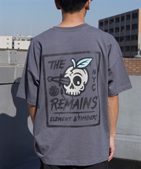 ELEMENT エレメント メンズ Tシャツ 半袖 TIMBER! バックプリント ビッグシルエット BE02A-242(GRY-M)