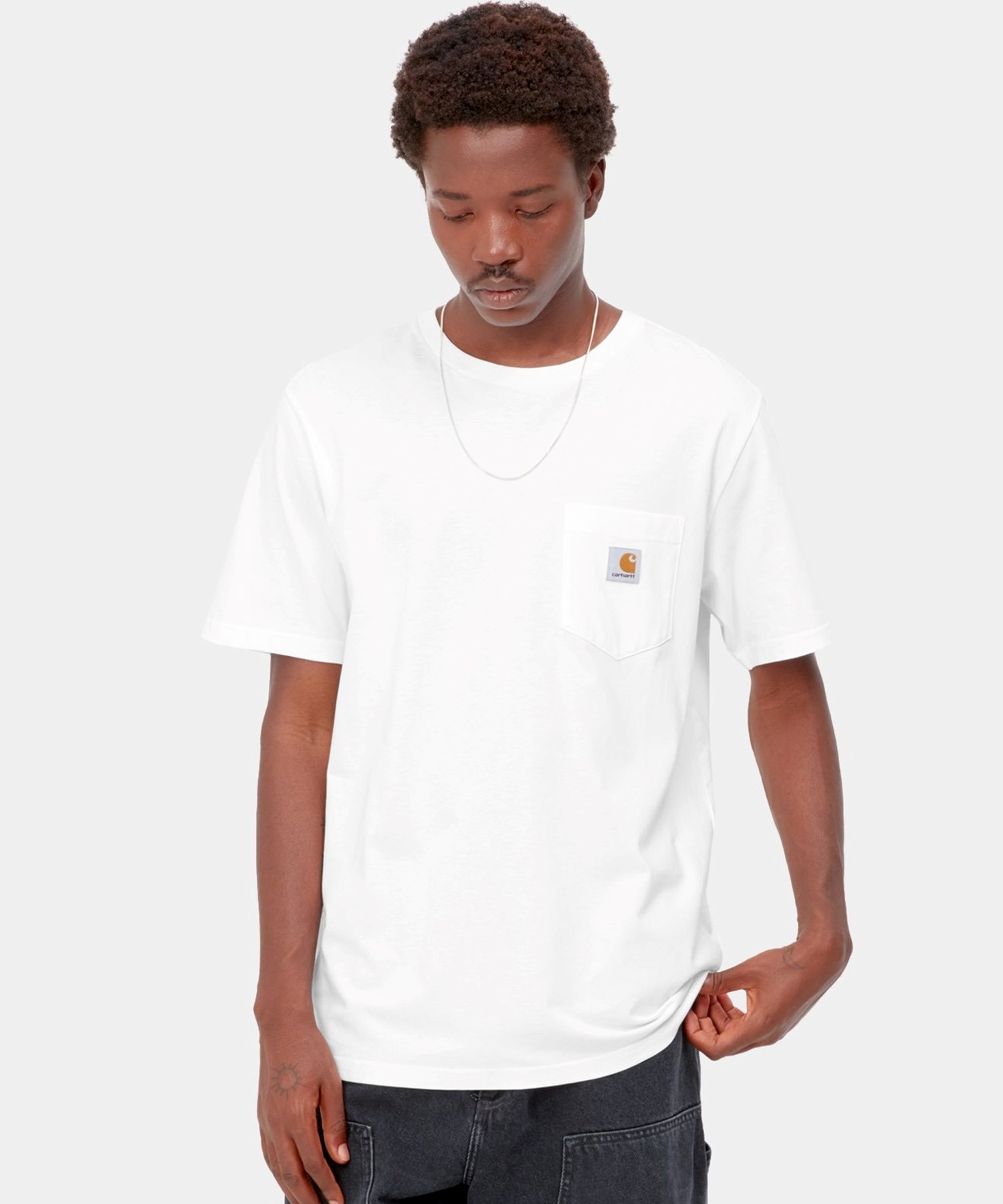 Carhartt WIP カーハートダブリューアイピー S S POCKET T-SHIRT メンズ 半袖Ｔシャツ ポケット I030434(WHITE-M)