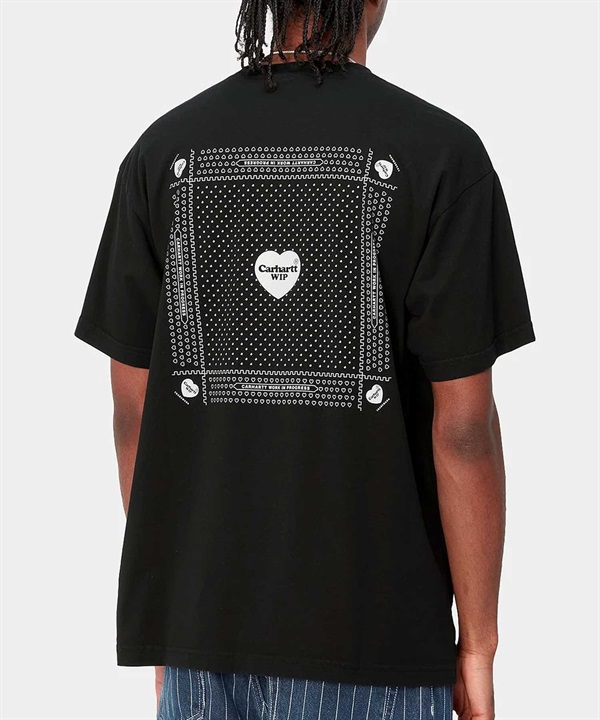 Carhartt WIP カーハートダブリューアイピー S S HEART BANDANA T-SHIRT メンズ 半袖Ｔシャツ I033116 BKWT