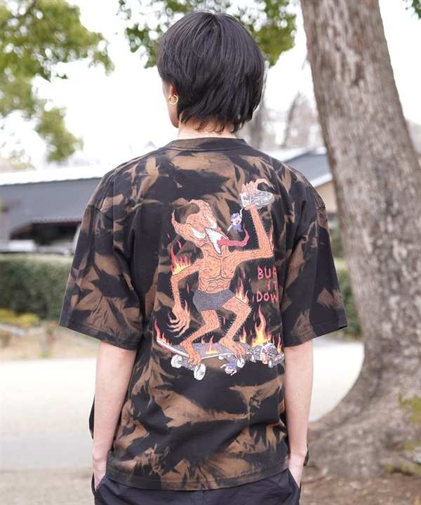 THRASHER スラッシャー メンズ 半袖 Tシャツ ピグメント染 NECKFACE ネックフェイス THM-24SPSST03 ムラサキスポーツ限定