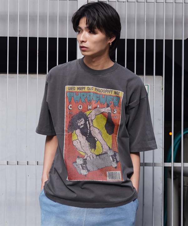 THRASHER スラッシャー メンズ レディース Tシャツ COMICS COVERプリント ムラサキスポーツ別注 THMS-24SPCOMICT