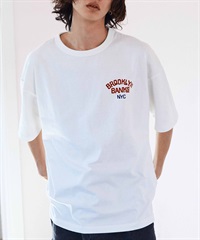 DEAR LAUREL ディアローレル メンズ 半袖 Tシャツ "Brooklyn Banks embroidery" ワンポイント 吸水速乾 D24S2103