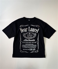 DEAR LAUREL ディアローレル メンズ 半袖 Tシャツ Metaric print メタリック 箔プリント 吸水速乾 D24S2105