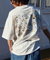 DEAR LAUREL ディアローレル メンズ 半袖 Tシャツ "Murasaki Park" バックプリント 吸水速乾 D24S2107(WHT-M)
