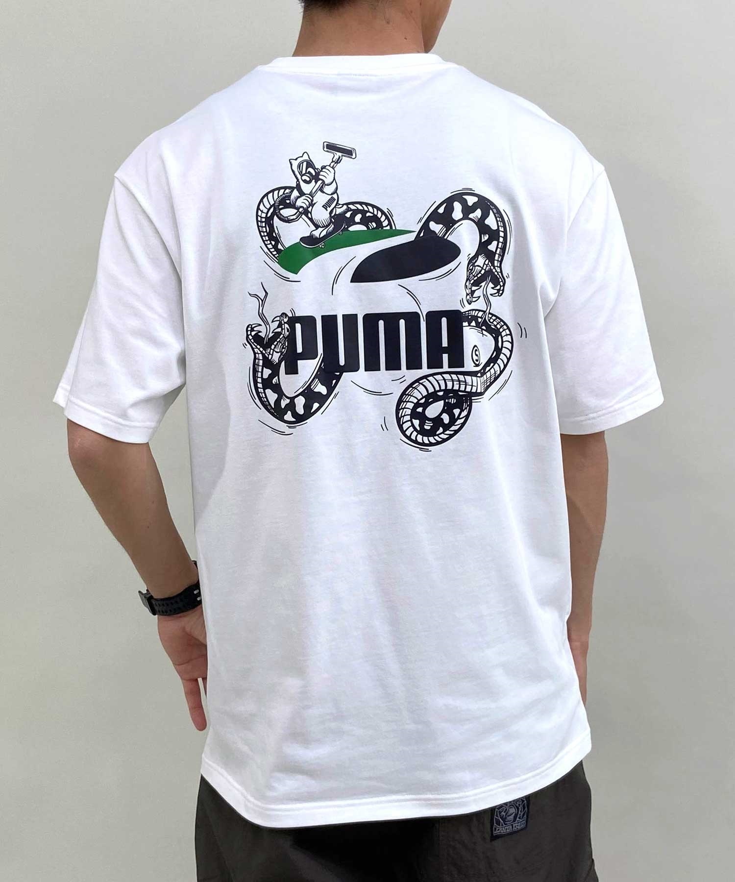 【マトメガイ対象】PUMA プーマ スケートボーディング スケートボード メンズ 半袖 Tシャツ 625697(02-M)