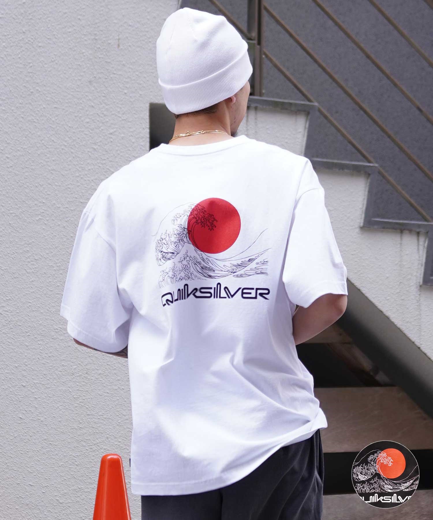 【ムラサキスポーツ限定】 QUIKSILVER クイックシルバー メンズ 半袖 Tシャツ オーバーサイズ バックプリント JAPAN QST245624M(WHT-M)