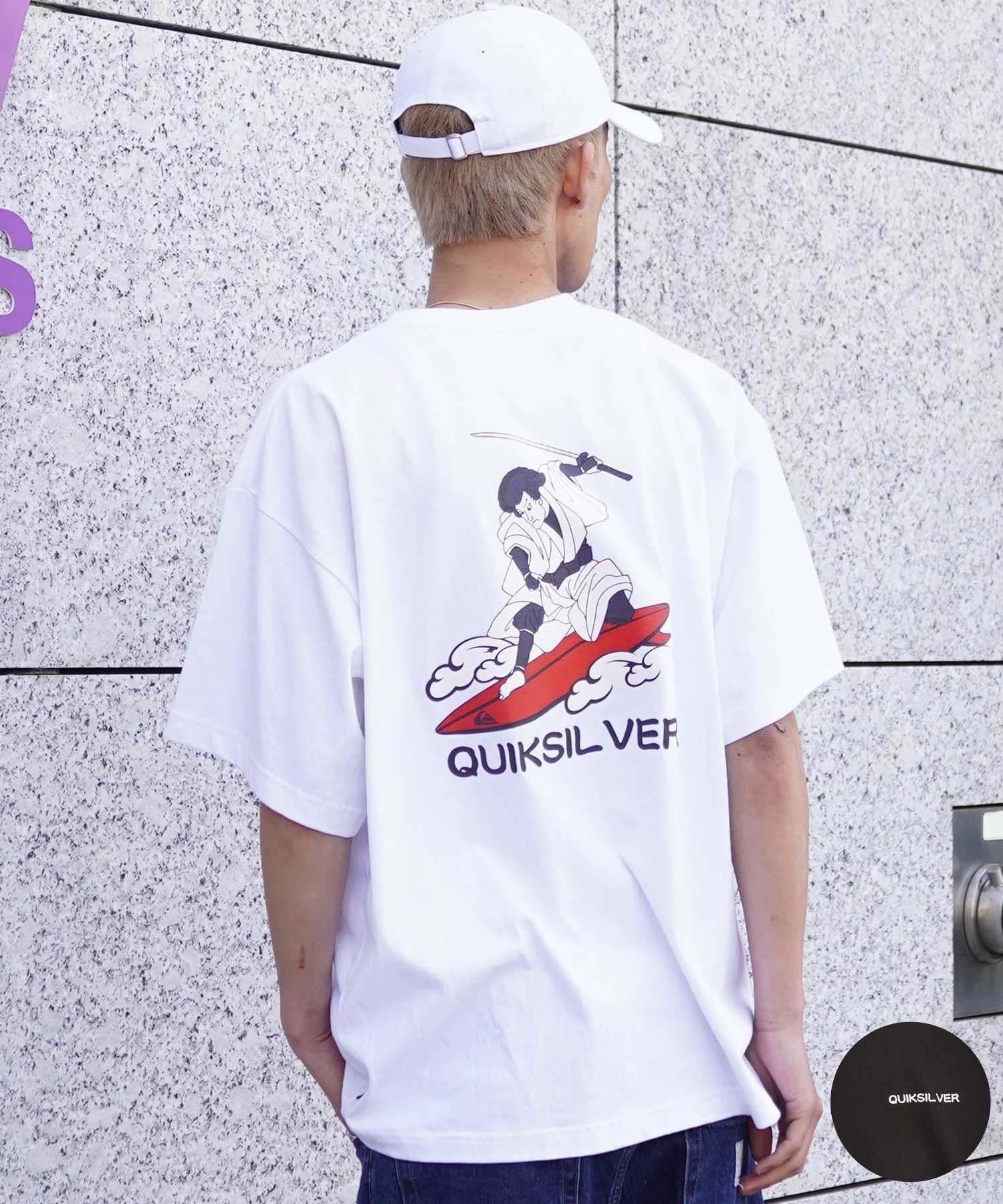 【ムラサキスポーツ限定】 QUIKSILVER クイックシルバー 半袖Tee オーバーサイズ バックプリント JAPAN QST245625M(WHT-M)