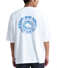 【クーポン対象】QUIKSILVER クイックシルバー メンズ Tシャツ 半袖 バックプリント クルーネック ルーズシルエット ピグメント加工 QST242005
