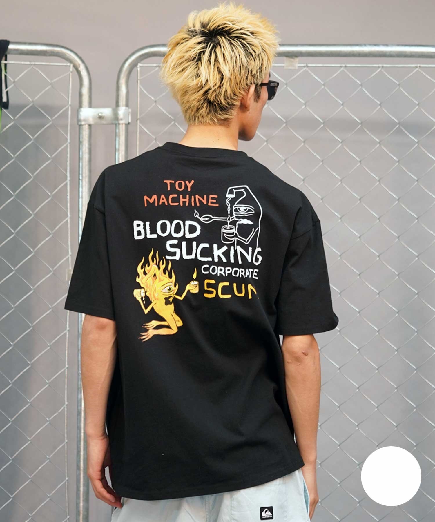【ムラサキスポーツ限定】 TOY MACHINE トイマシーン メンズ 半袖 Tシャツ バックプリント MTMSEST10(BLACK-M)