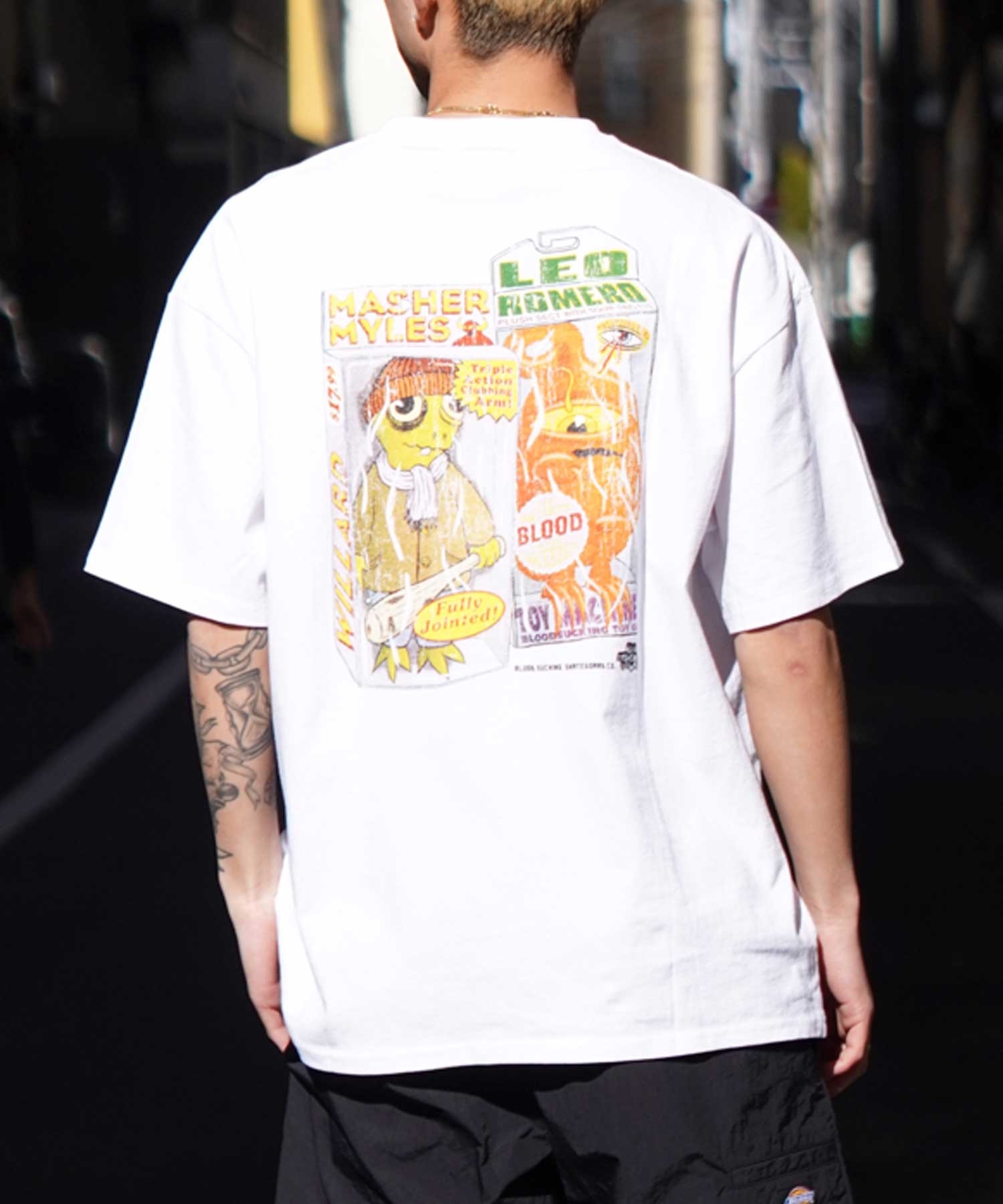 【ムラサキスポーツ限定】 TOY MACHINE トイマシーン メンズ 半袖 Tシャツ バックプリント MTMSEST11(WHITE-M)