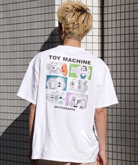 【ムラサキスポーツ限定】 TOY MACHINE トイマシーン メンズ 半袖 Tシャツ バックプリント MTMSEST4(WHITE-M)