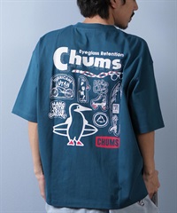 CHUMS チャムス メンズ 半袖 Tシャツ アーカイブ デザイン ヘビー コットン CH01-2413 ムラサキスポーツ限定(T001-S)