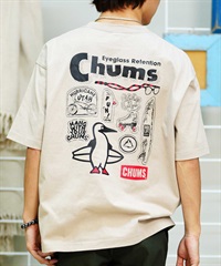 CHUMS チャムス メンズ 半袖 Tシャツ アーカイブ デザイン ヘビー コットン CH01-2413 ムラサキスポーツ限定(G057-S)