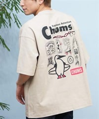 CHUMS チャムス メンズ 半袖 Tシャツ アーカイブ デザイン ヘビー コットン CH01-2413 ムラサキスポーツ限定(G057-S)