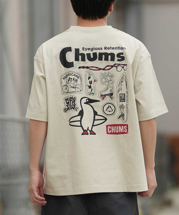 CHUMS チャムス メンズ 半袖 Tシャツ アーカイブ デザイン ヘビー コットン CH01-2413 ムラサキスポーツ限定