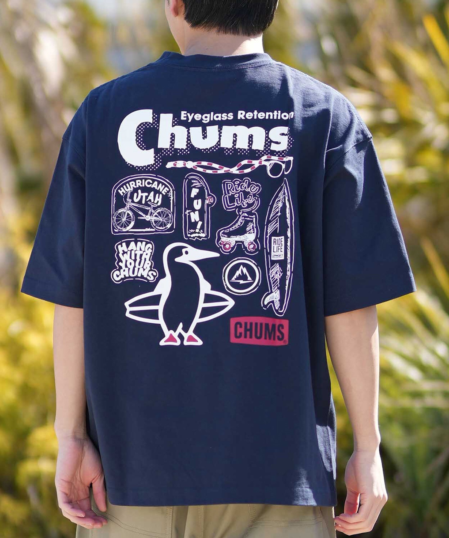 CHUMS チャムス メンズ 半袖 Tシャツ アーカイブ デザイン ヘビー