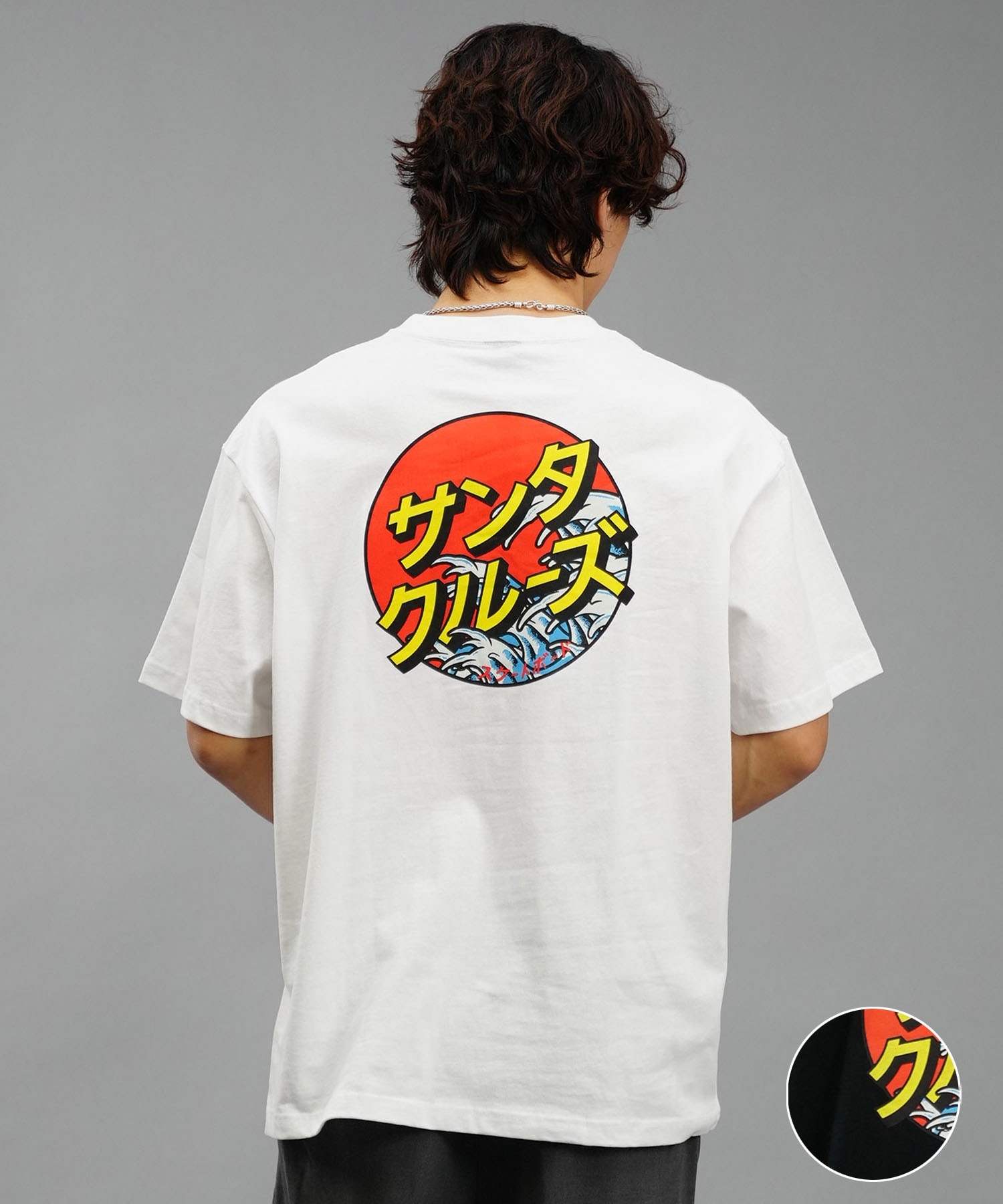 【ムラサキスポーツ限定】 SANTACRUZ サンタクルーズ メンズ 半袖 Tシャツ バックプリント カタカナ 502241415(WHITE-M)