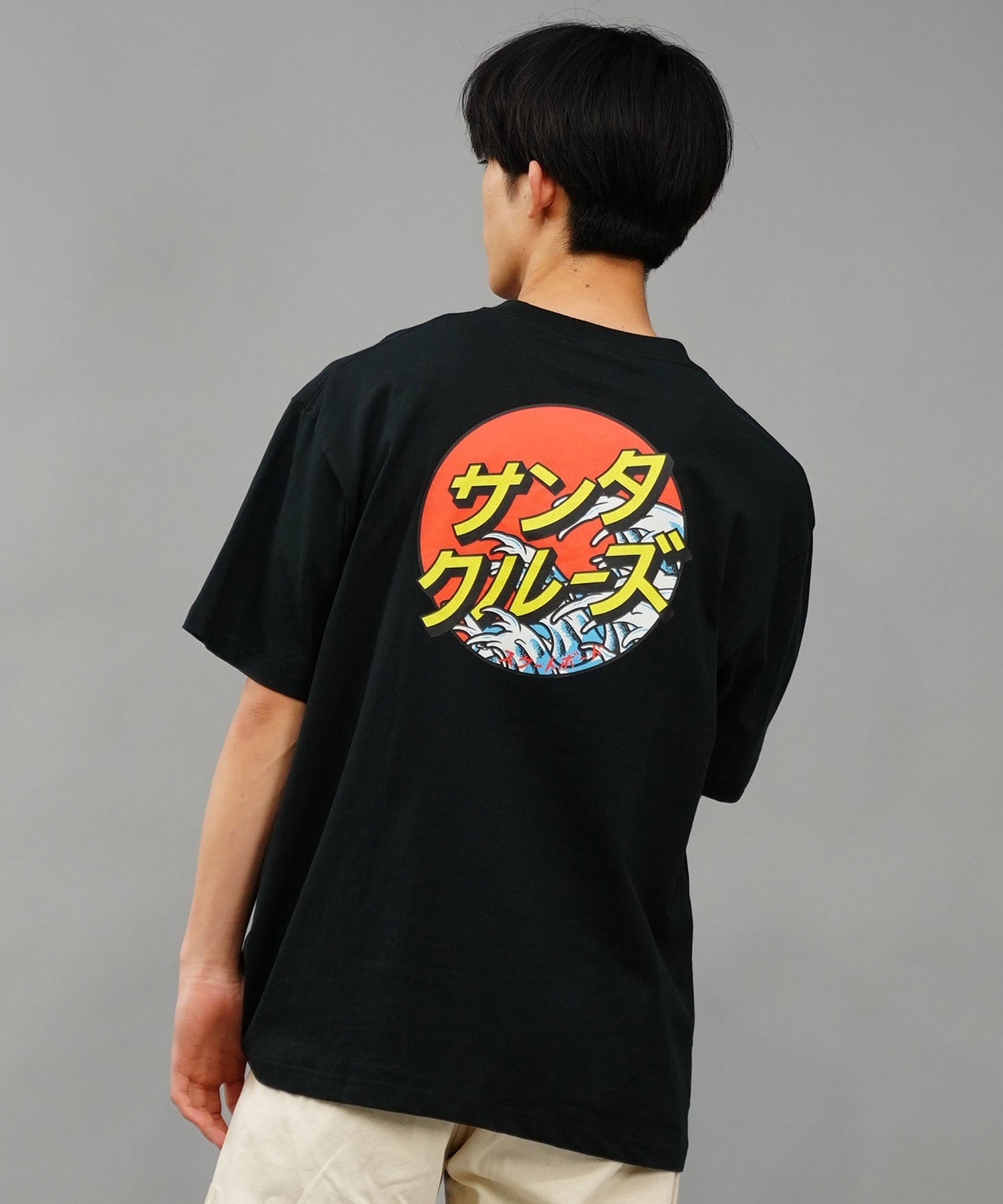 【ムラサキスポーツ限定】 SANTACRUZ サンタクルーズ メンズ 半袖 Tシャツ バックプリント カタカナ 502241415(OFFBK-M)