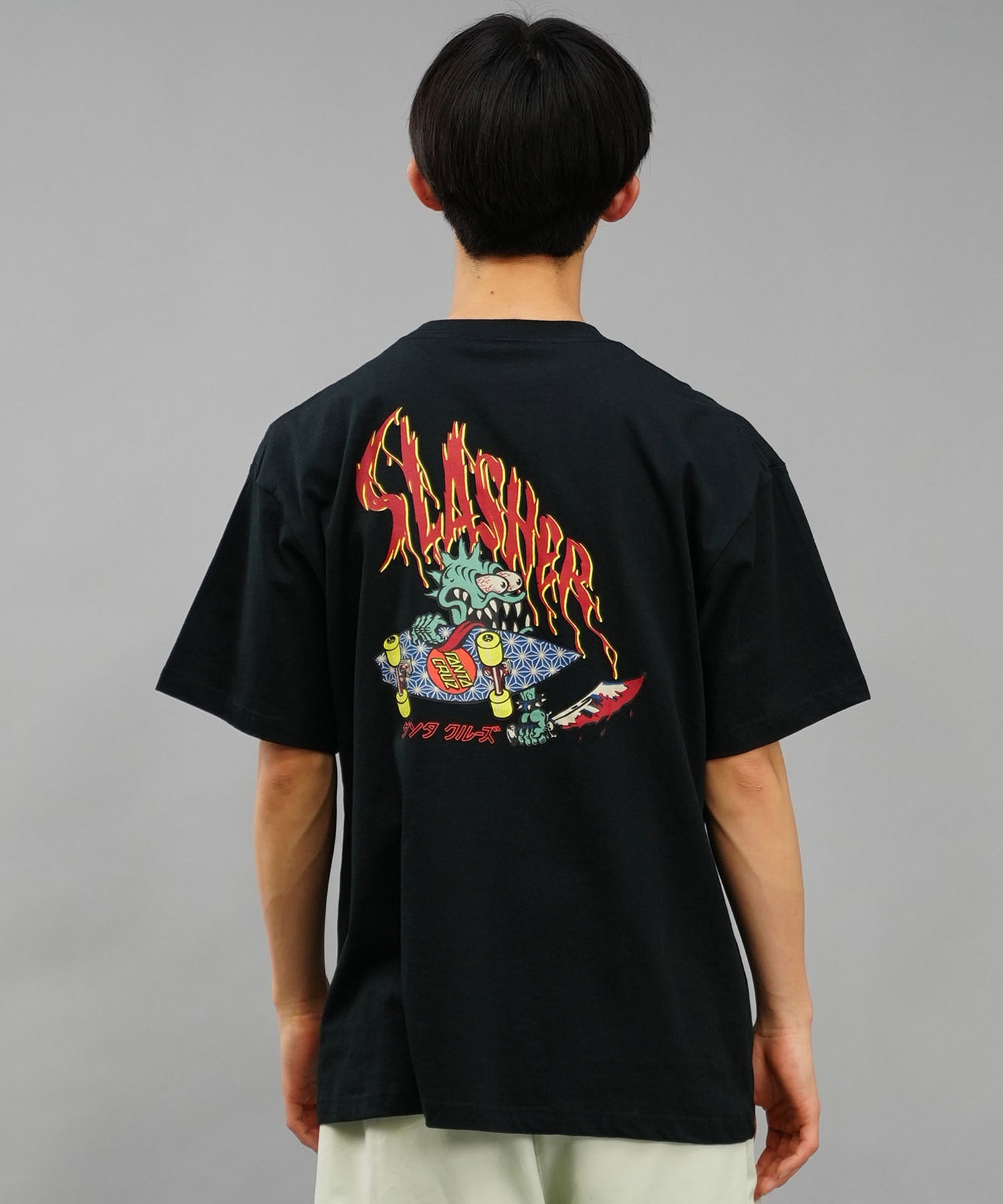 パステルカラー 男女兼用で着れる可愛いCrocサンダルロゴtシャツ SANTACRUZ サンタクルーズ Hart Land Hand Cropped Tee