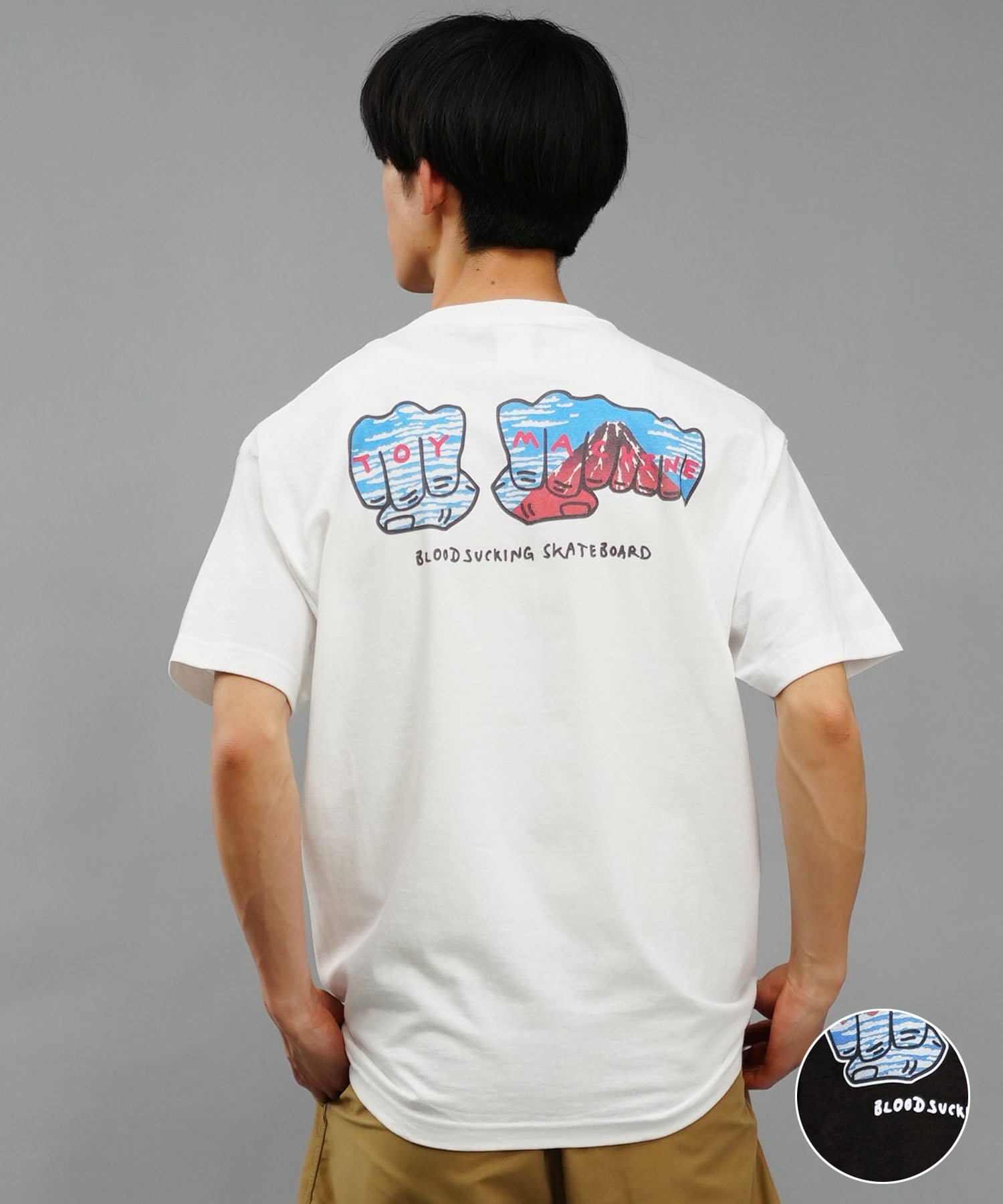 【ムラサキスポーツ限定】 TOY MACHINE トイマシーン メンズ 半袖 Tシャツ バックプリント ムラサキスポーツ限定 MTMSEST22(WHITE-M)