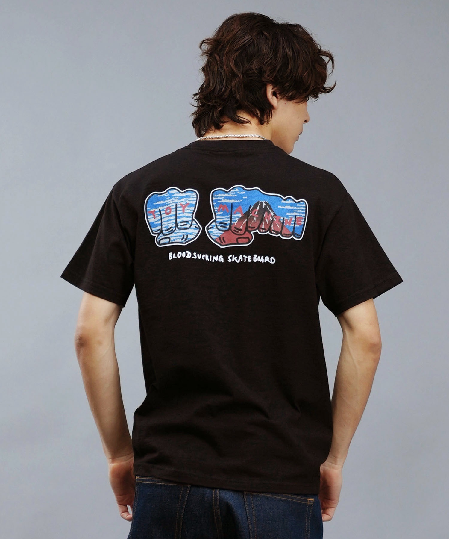 【ムラサキスポーツ限定】 TOY MACHINE トイマシーン メンズ 半袖 Tシャツ バックプリント ムラサキスポーツ限定 MTMSEST22(BLACK-M)