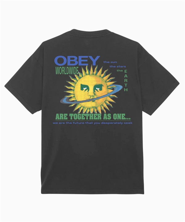 OBEY オベイ メンズ 半袖 Tシャツ バックプリント リラックスシルエット コットン OBEY TOGETHER AS ONE 166913759