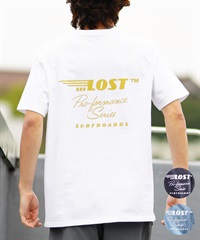 【ムラサキスポーツ限定】 LOST ロスト メンズ Tシャツ 半袖 バックプリント PROFORMANCE L24SS-A(BLK-M)