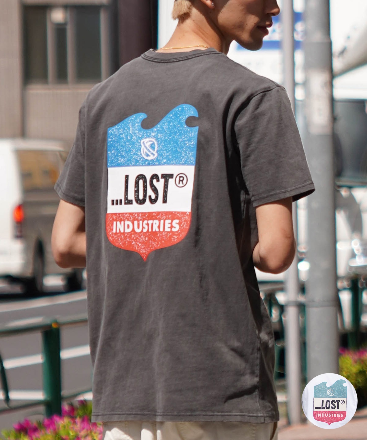 ムラサキスポーツ限定】 LOST ロスト メンズ Tシャツ 半袖 バック