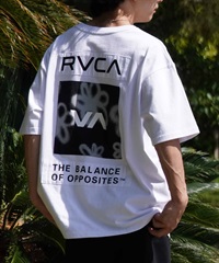 RVCA ルーカ メンズ Tシャツ 半袖 バックプリント オーバーサイズ BE04A-P21 ムラサキスポーツ限定(WHT-S)