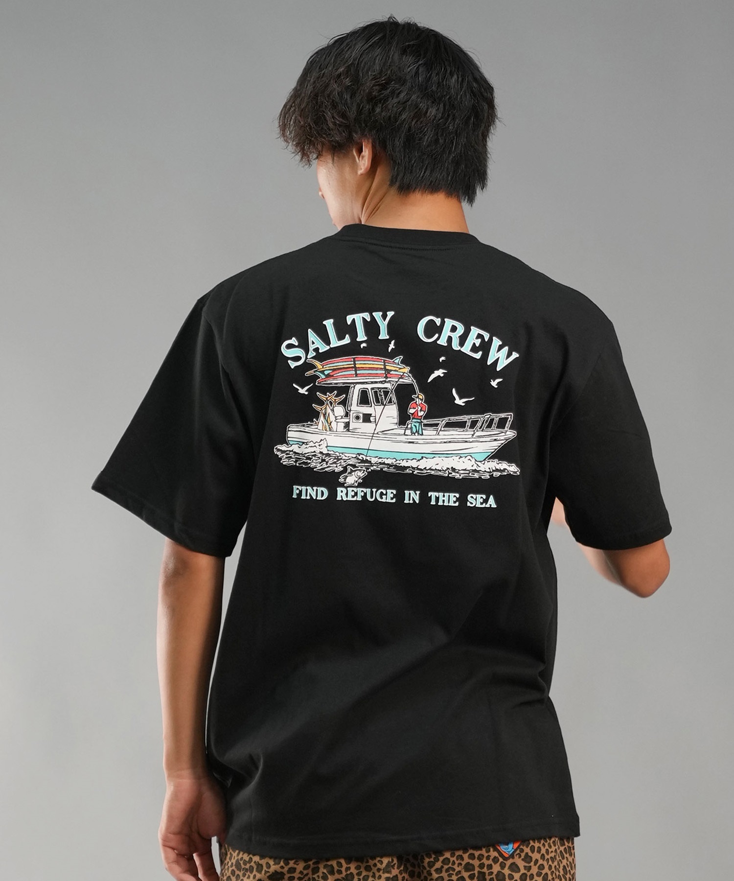 SALTY CREW ソルティークルー メンズ Tシャツ 半袖 バックプリント オーバーサイズ JAPAN LTD 54-230(BLK-M)