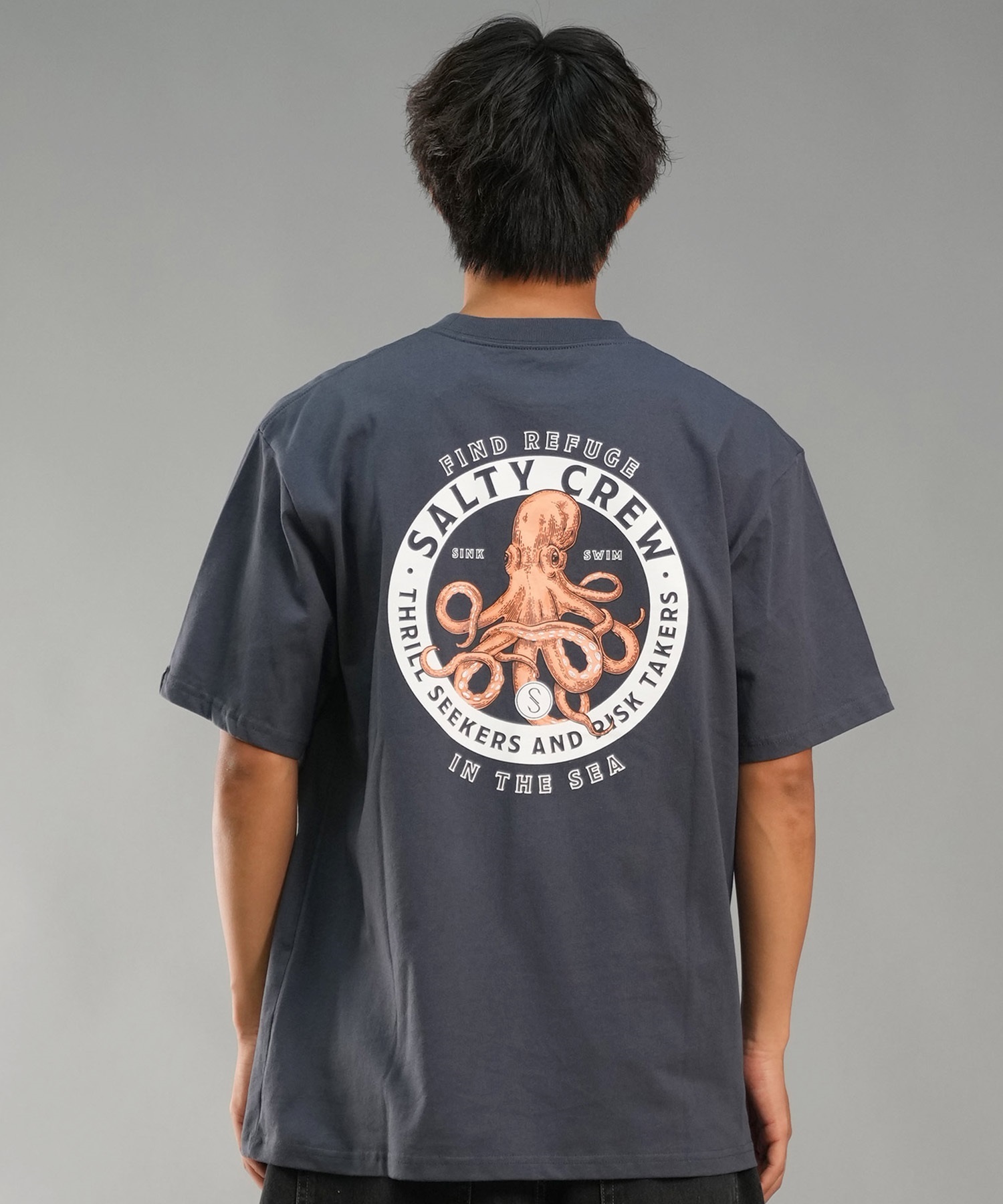 SALTY CREW ソルティークルー メンズ Tシャツ 半袖 バックプリント オーバーサイズ JAPAN LTD 54-233(HBL-M)