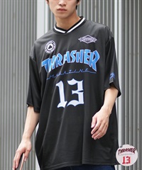 THRASHER スラッシャー メンズ 半袖 Tシャツ ゲームシャツ メッシュ オーバーサイズ ムラサキスポーツ限定