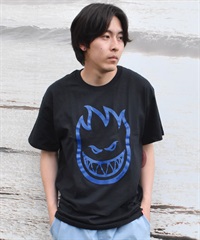 【ムラサキスポーツ限定】 SPITFIRE スピットファイア メンズ 半袖Tシャツ BIGHEAD オーバーサイズ フロントプリント(BKNV-M)