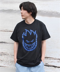 【ムラサキスポーツ限定】 SPITFIRE スピットファイア メンズ 半袖Tシャツ BIGHEAD オーバーサイズ フロントプリント(BKNV-M)